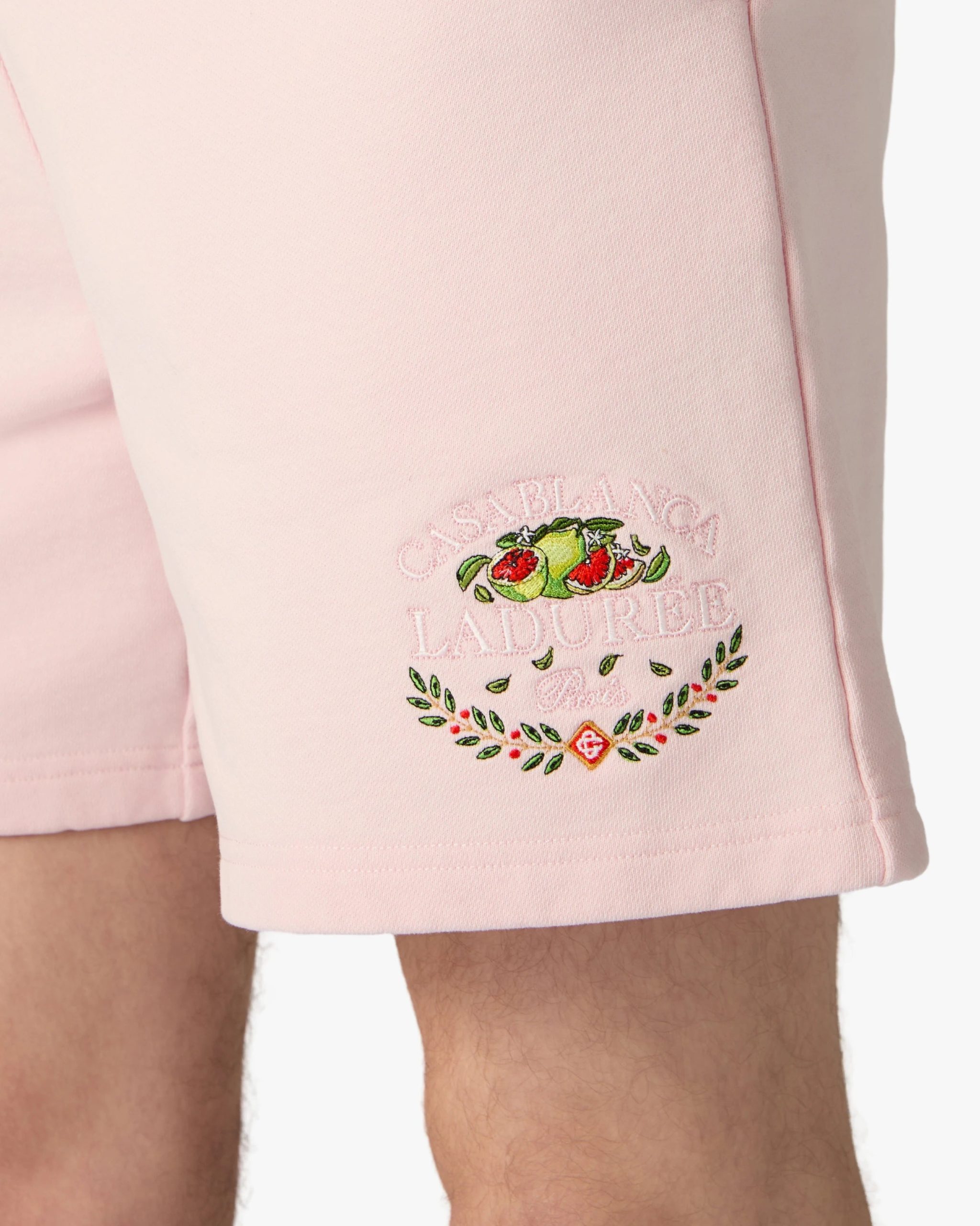 Pink Laduree x Casablanca Embroidered Shorts - Image 5