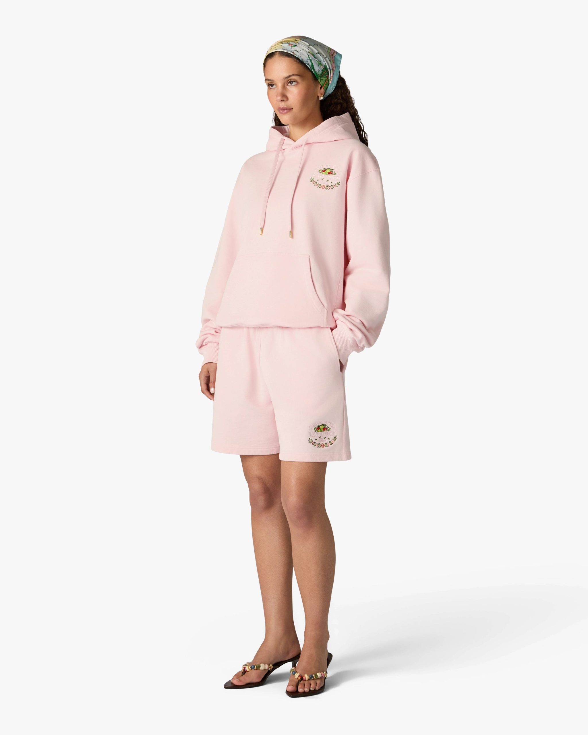 Pink Laduree x Casablanca Embroidered Shorts - Image 6