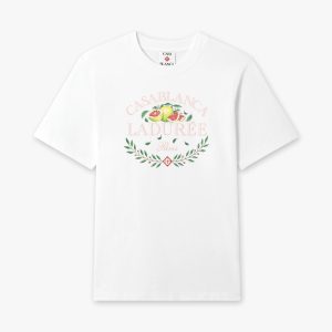 White Laduree x Casablanca Short Sleeve T-Shirt