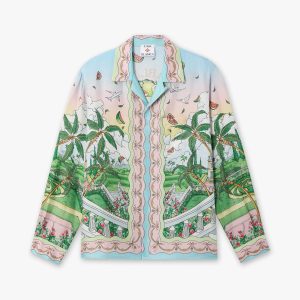 Multicolour Laduree x Casablanca Long Sleeve Silk Shirt