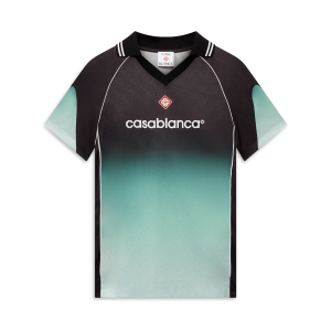 Gradient Monogram Jacquard Football Short Sleeve Shirt