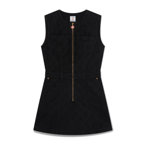 Denim Monogram Zip Dress