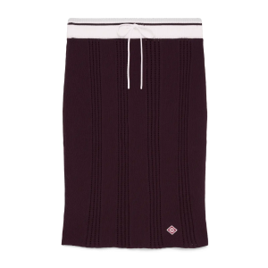 Cotton Knit Midi Skirt
