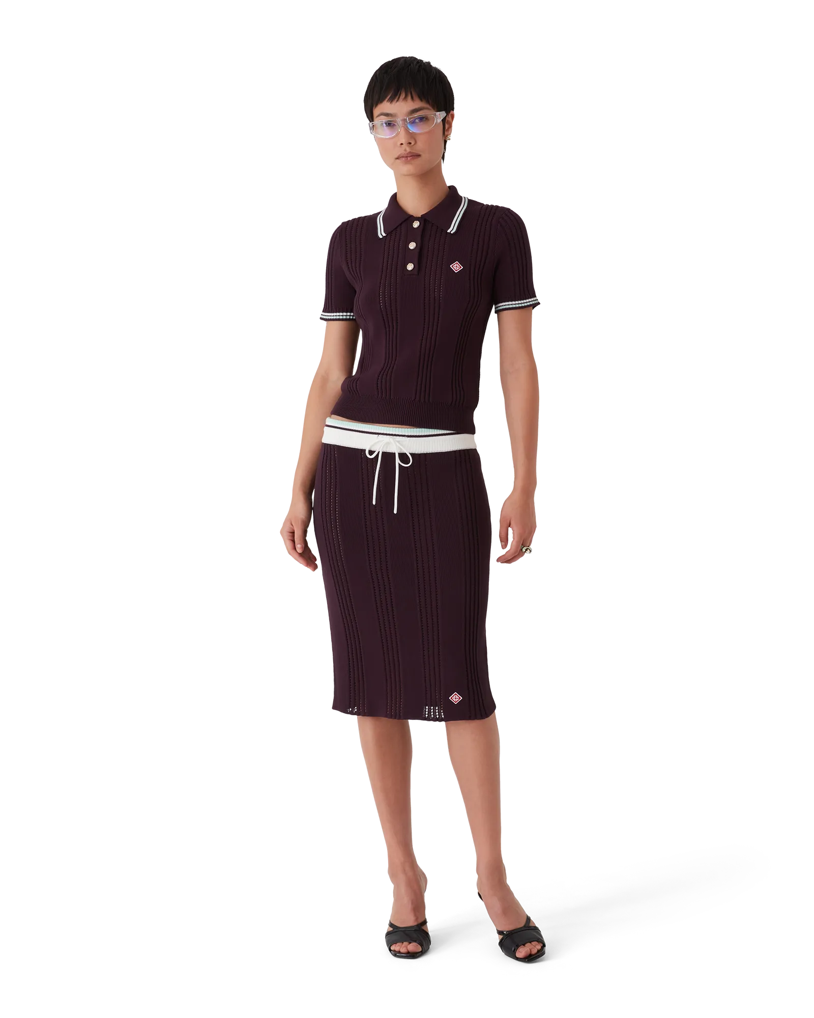 Cotton Knit Midi Skirt - Image 2