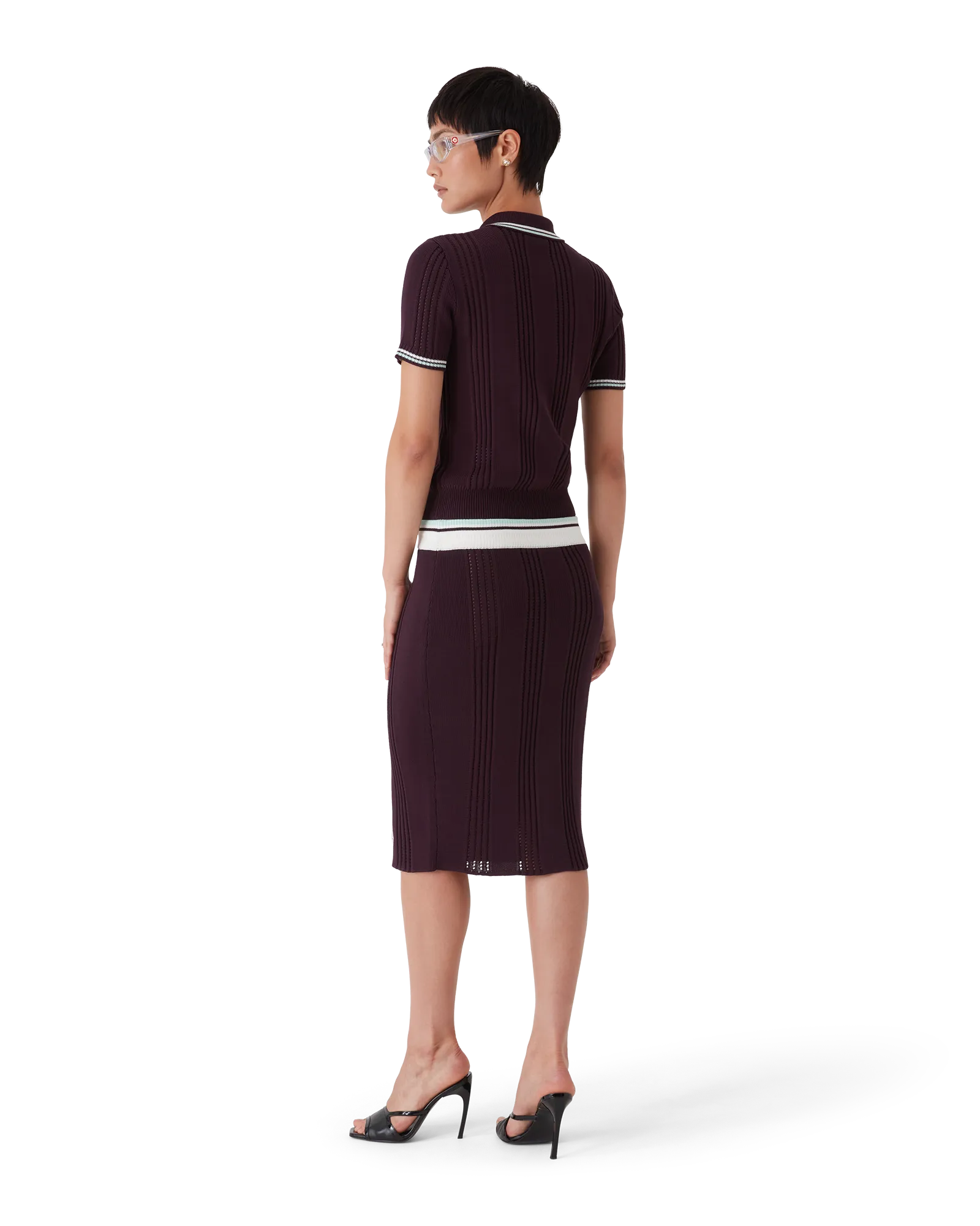 Cotton Knit Midi Skirt - Image 3