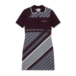 Diagonal Tennis Merino Polo Dress