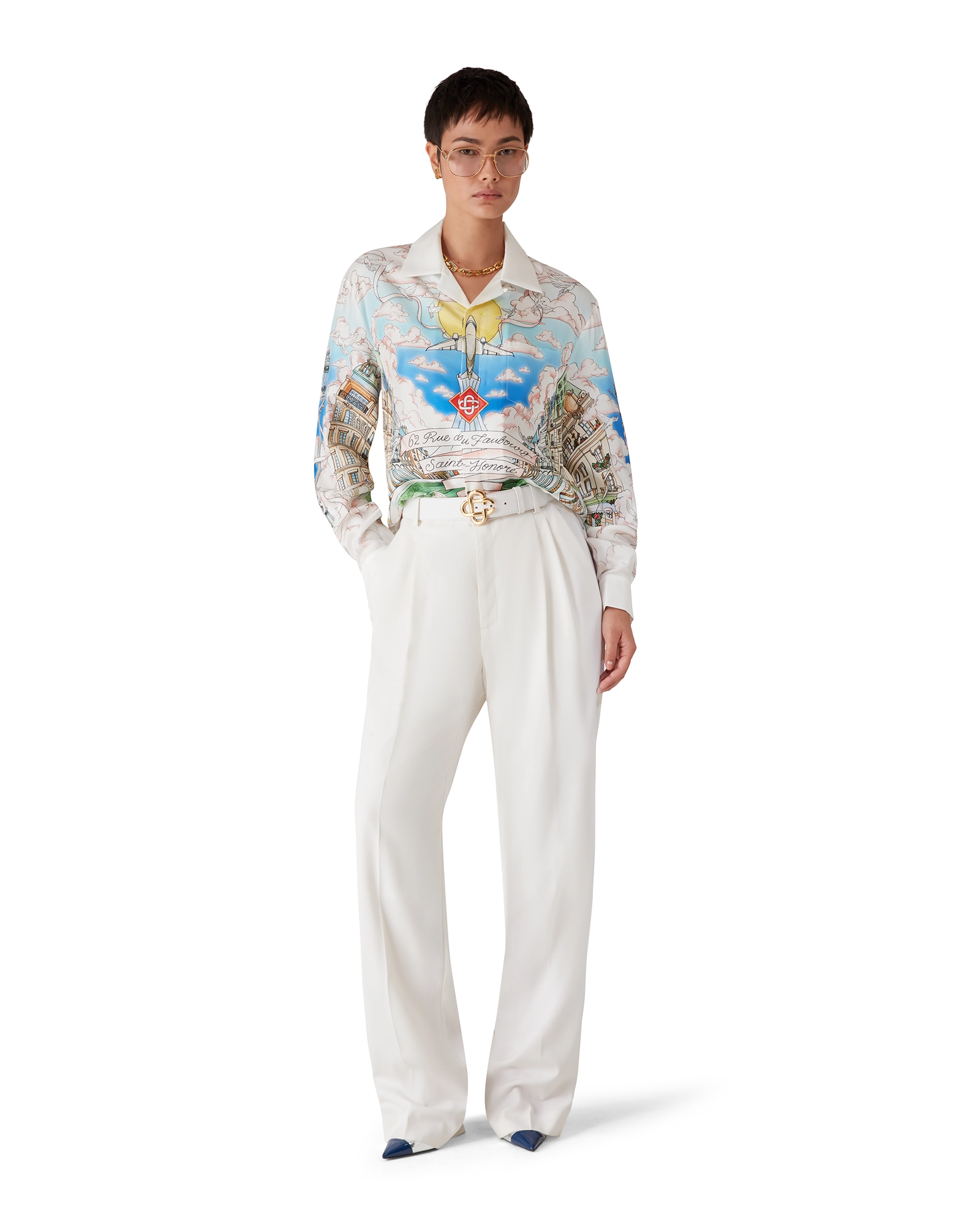 Paris Store Classic Long Sleeve Silk Shirt - Image 2