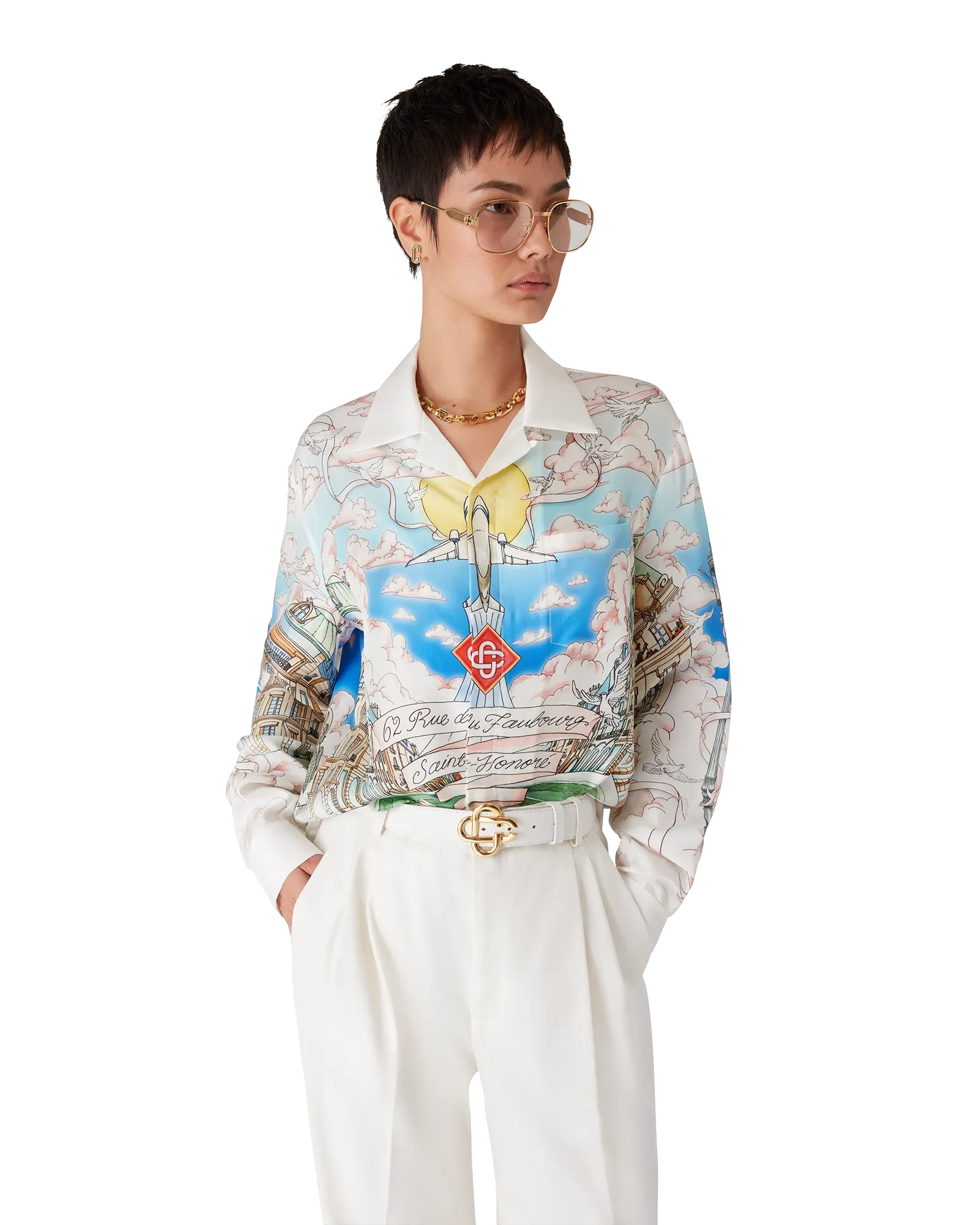 Paris Store Classic Long Sleeve Silk Shirt - Image 4