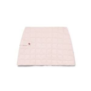 Nylon Quilted Mini Skirt