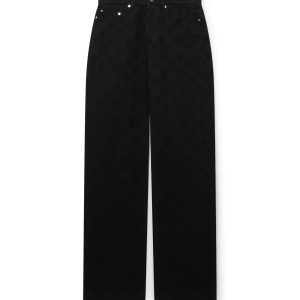 Denim Monogram Straight Leg Jeans