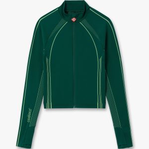 Green Seamless Zip-Up Jacket
