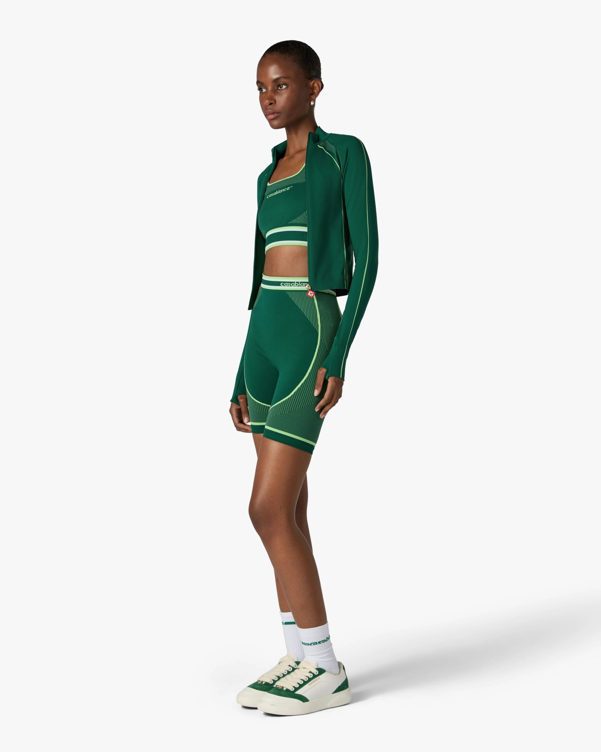 Green Seamless Zip-Up Jacket - Image 2
