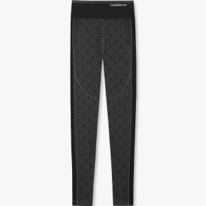 Grey Seamless Monogram Leggings