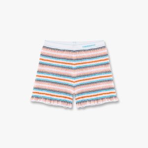 Multicolour Striped Shirred Shorts