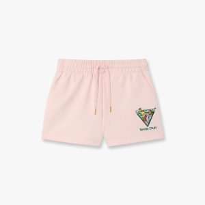 Pink Tennis Club Icon Pyramid Abduction Embroidered Sweatshorts