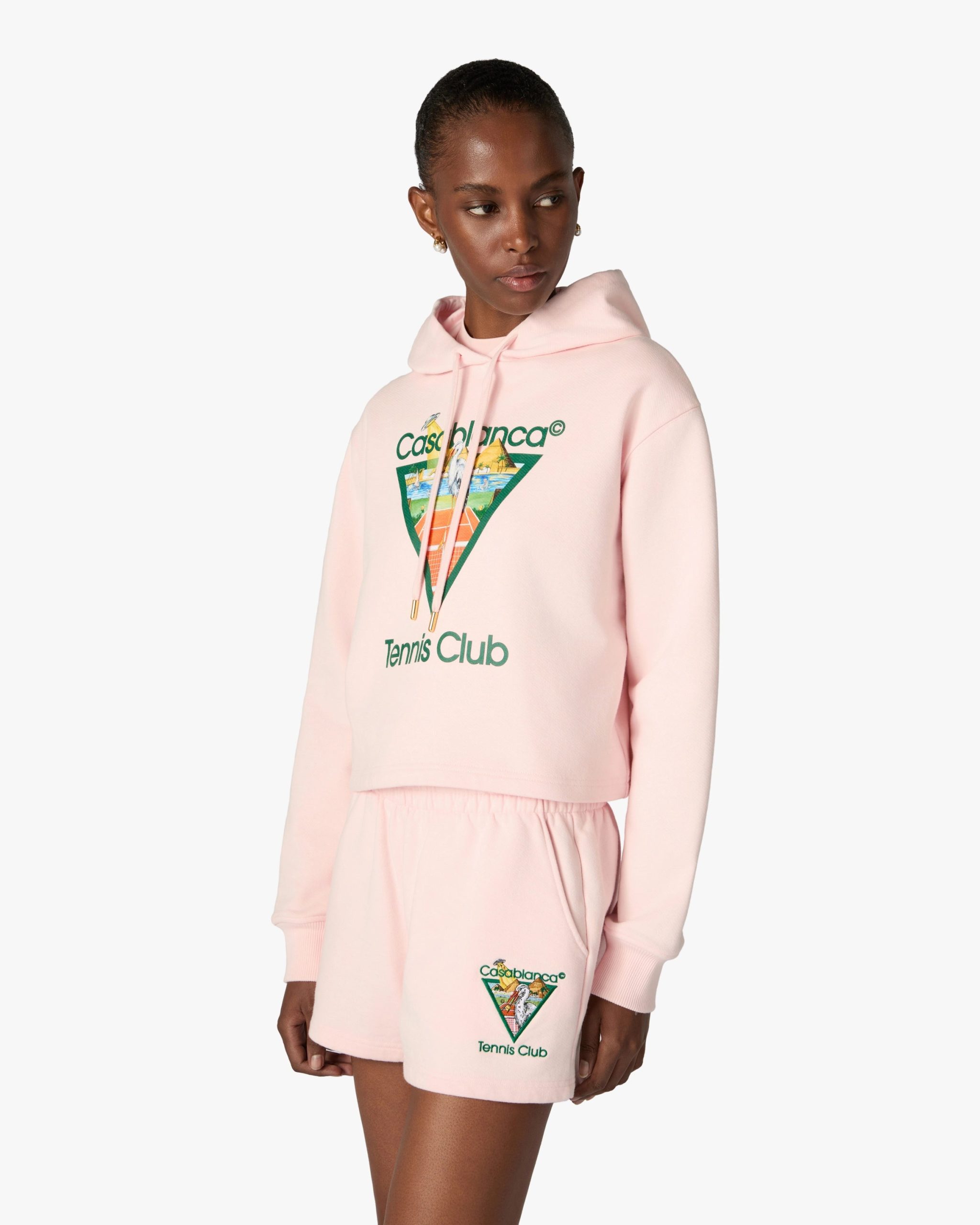 Pink Tennis Club Icon Pyramid Abduction Embroidered Sweatshorts - Image 4
