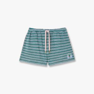 Teal Striped Towelling Shorts