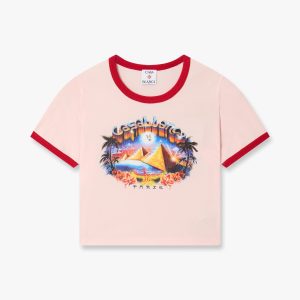 Pink Pyramid Tourism Cropped Baby Short Sleeve T-Shirt