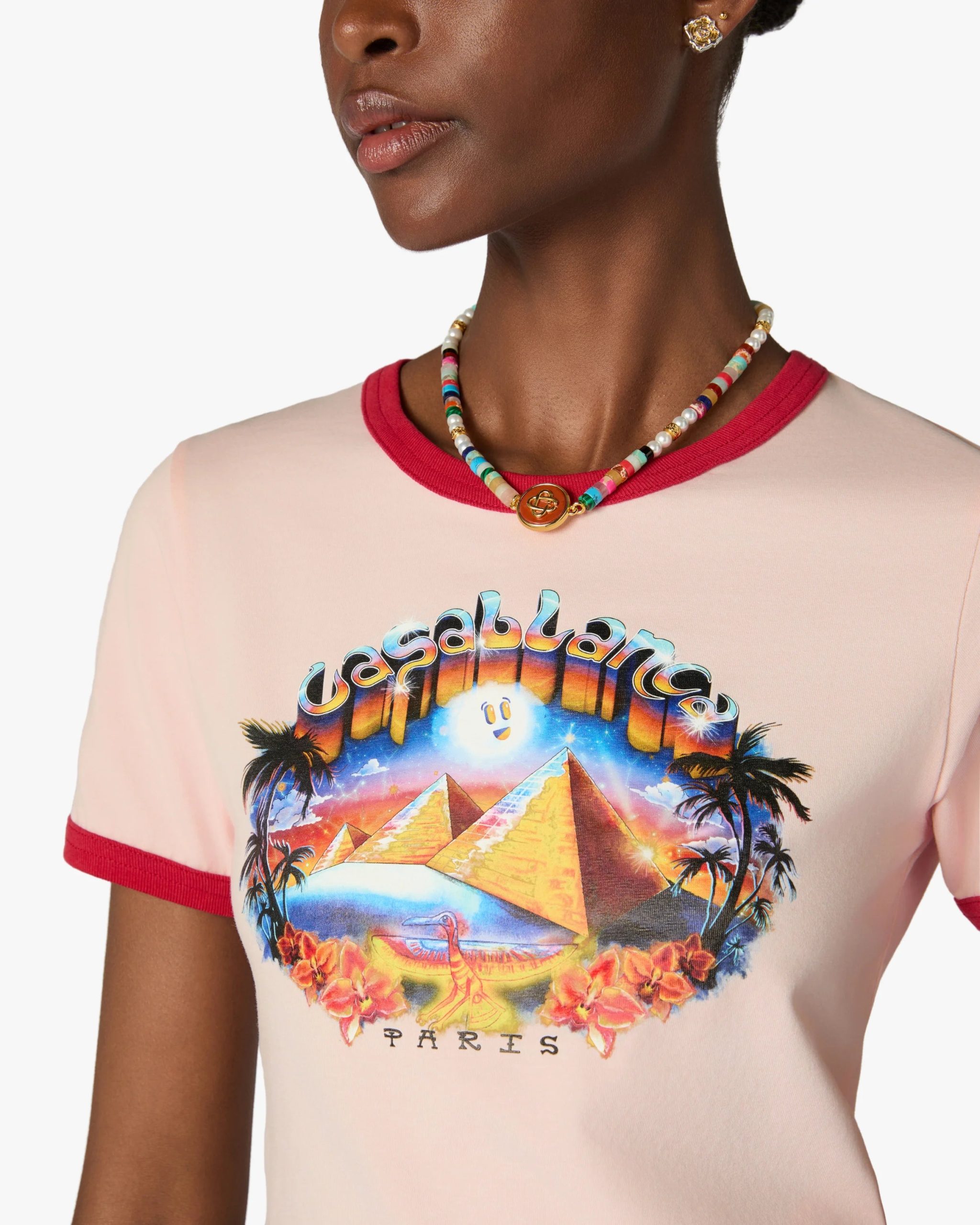 Pink Pyramid Tourism Cropped Baby Short Sleeve T-Shirt - Image 4