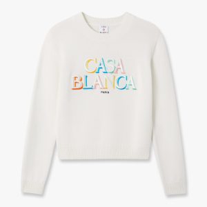 Cream Stacked Logo Jumper