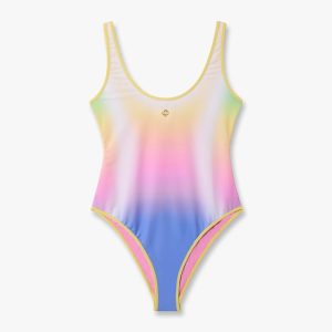 Multicolour Gradient Printed Swimsuit
