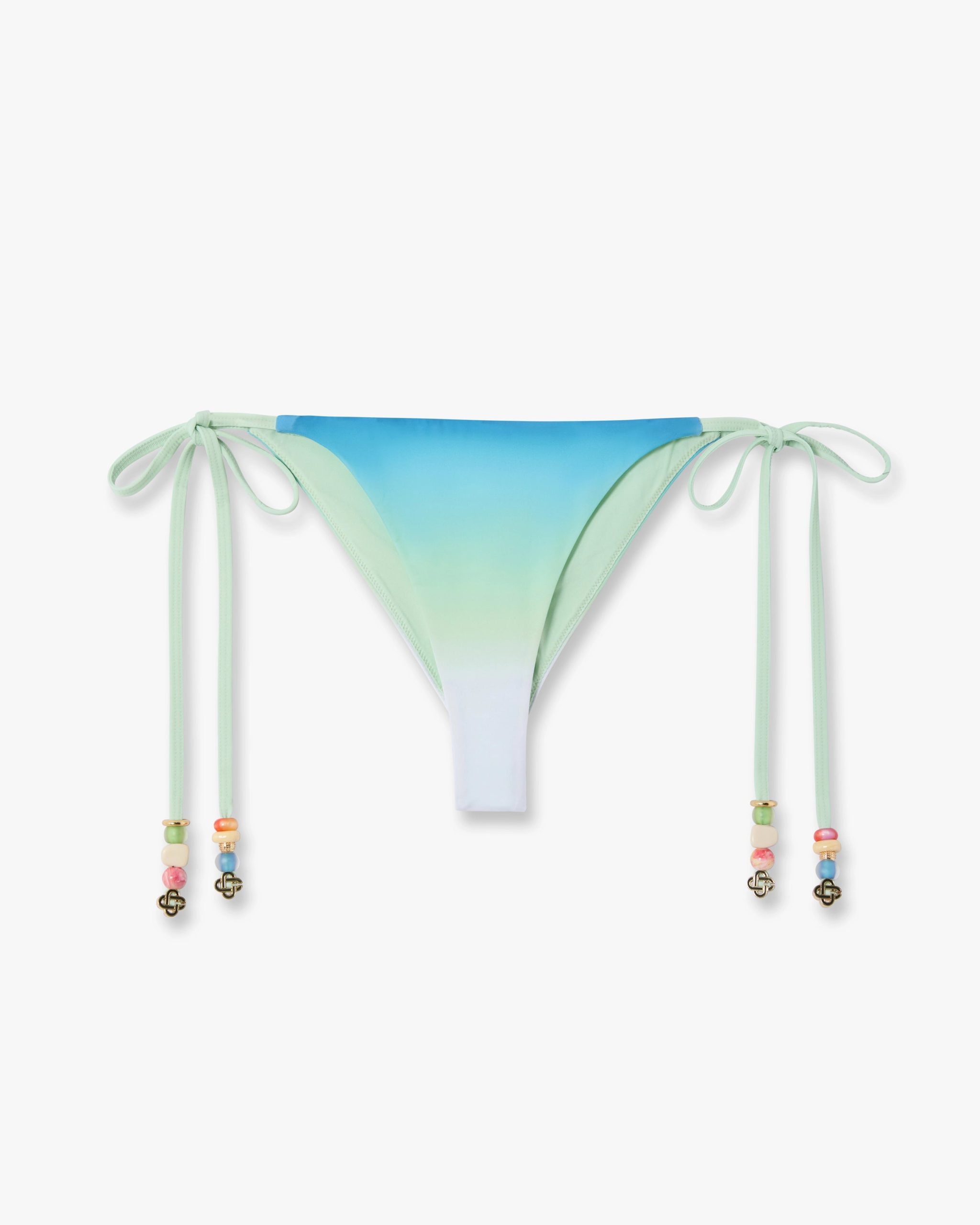 Blue & Green Gradient String Beaded Bikini Bottom