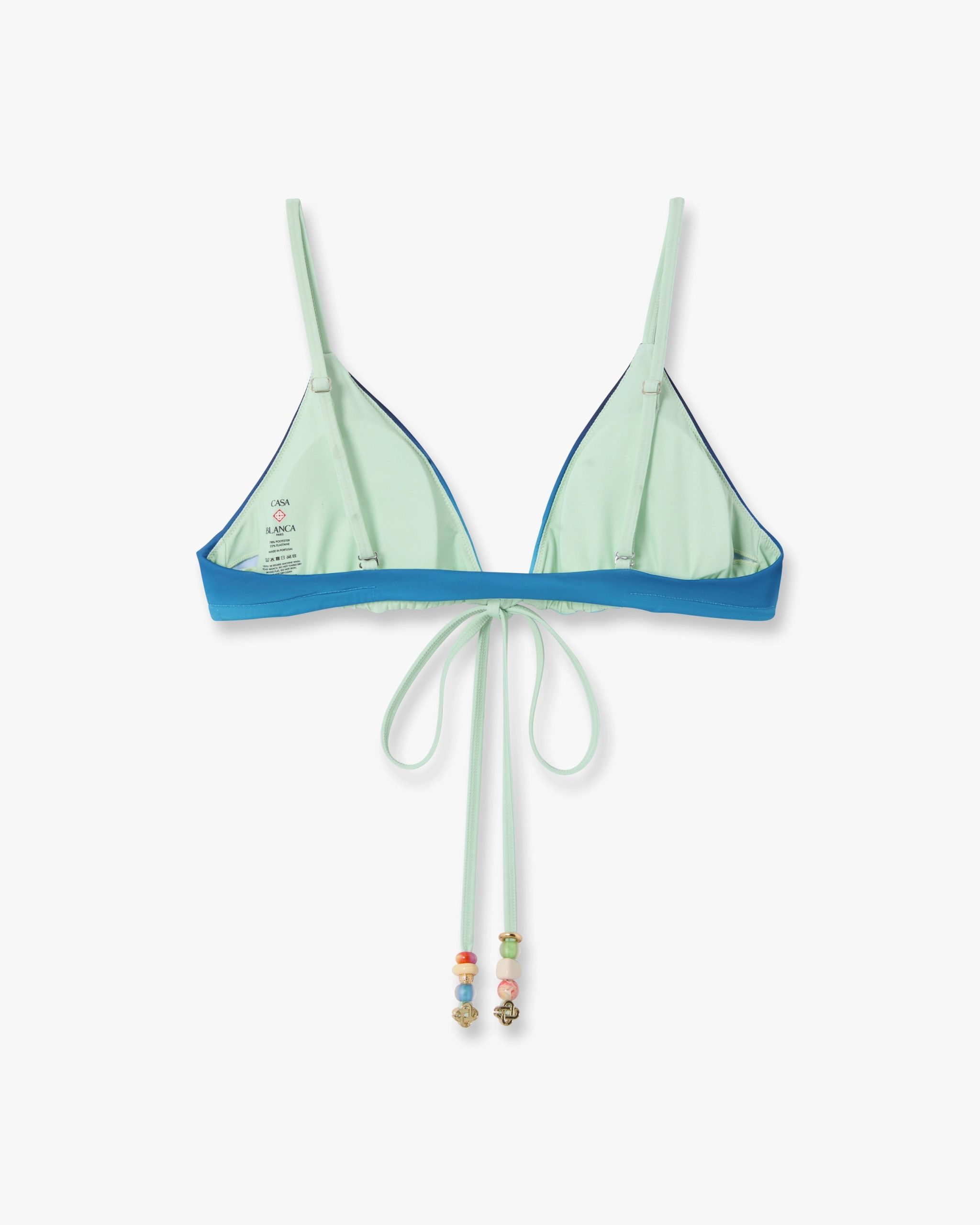 Blue & Green Gradient String Beaded Bikini Top - Image 6