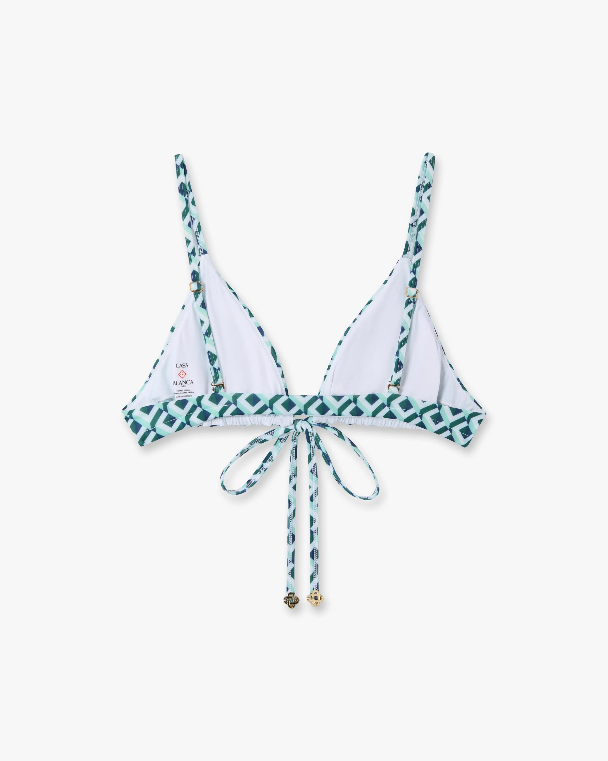 Green Cubist CC Monogram String Bikini Top - Image 6