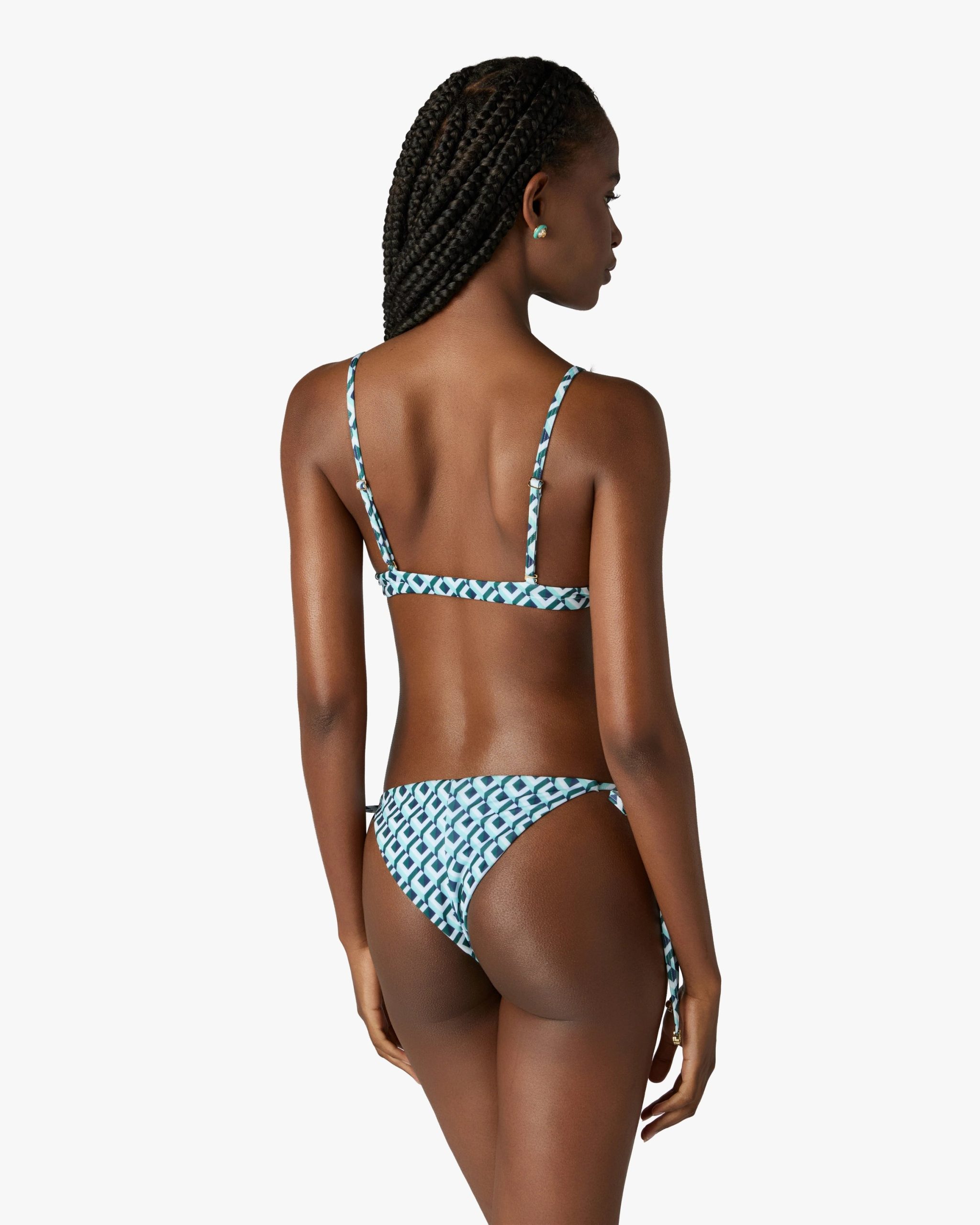 Green Cubist CC Monogram String Bikini Top - Image 3