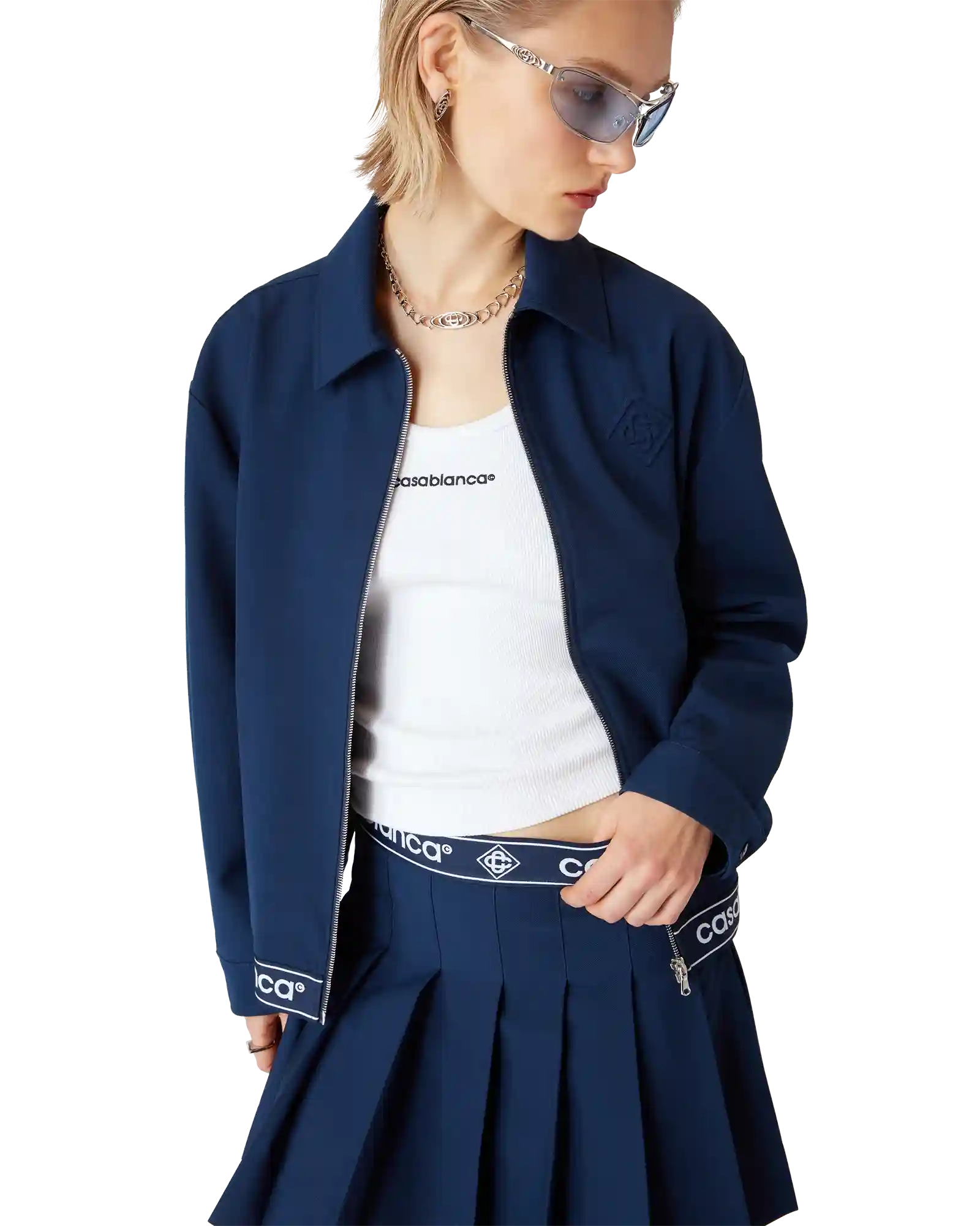 Navy Wool Suit Jacket - Image 4