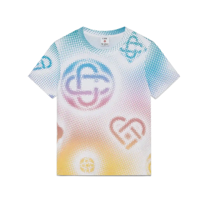 Halftone Logo Fitted Short Sleeve T-Shirt