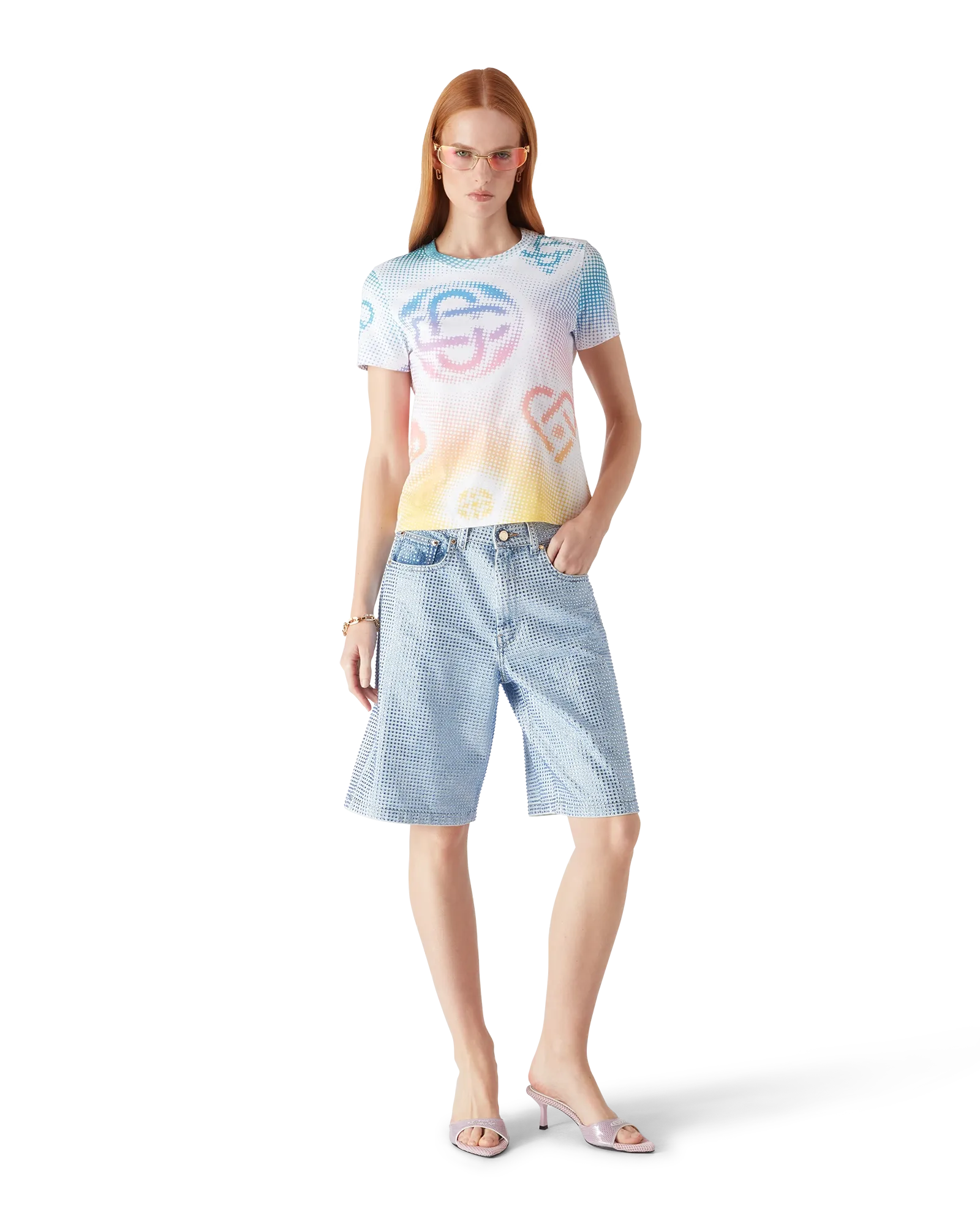 Halftone Logo Fitted Short Sleeve T-Shirt - Image 2