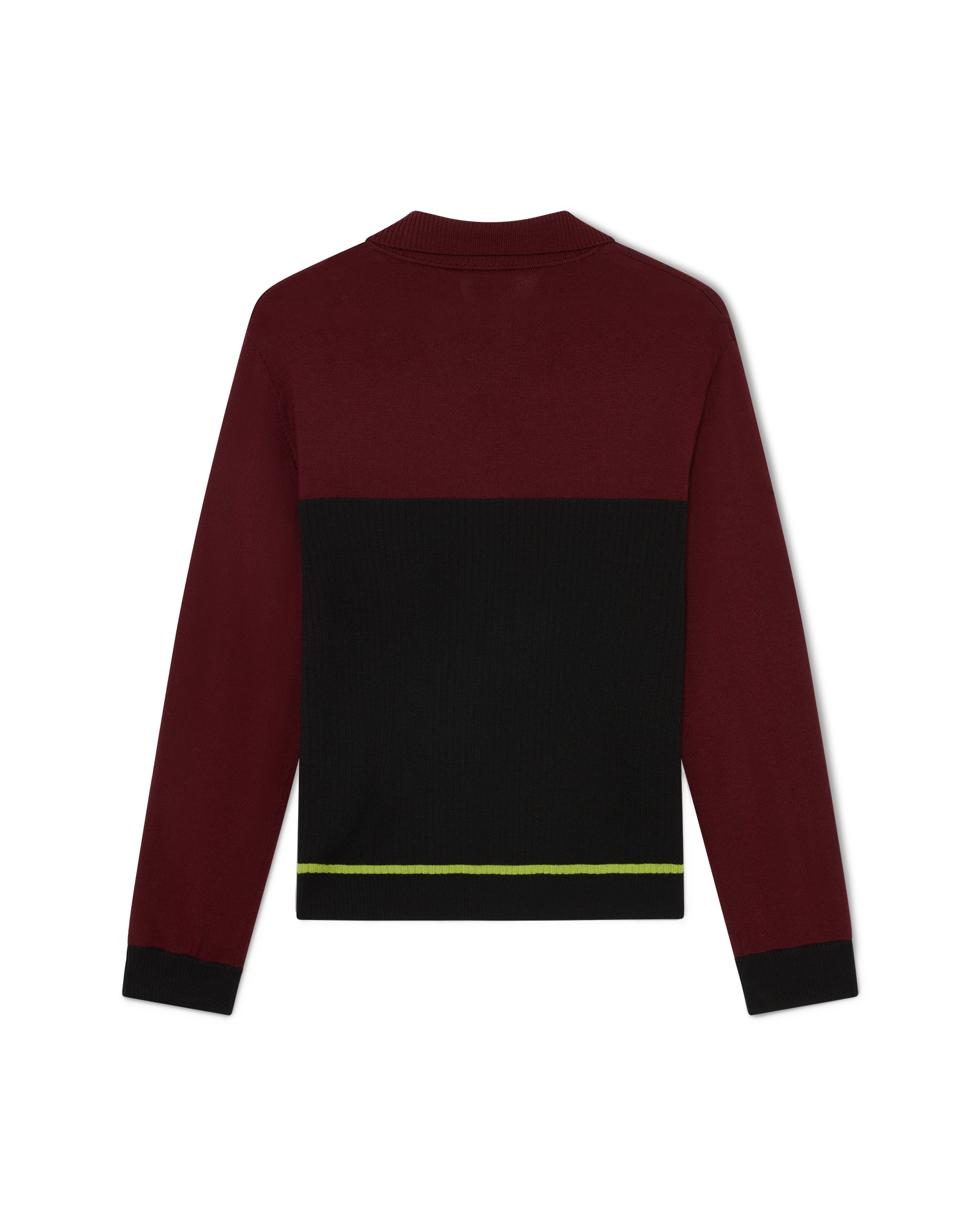Striped Oversized Long Sleeve Polo Shirt - Image 6