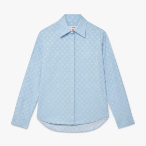 Blue Monogram Short Sleeve Shirt