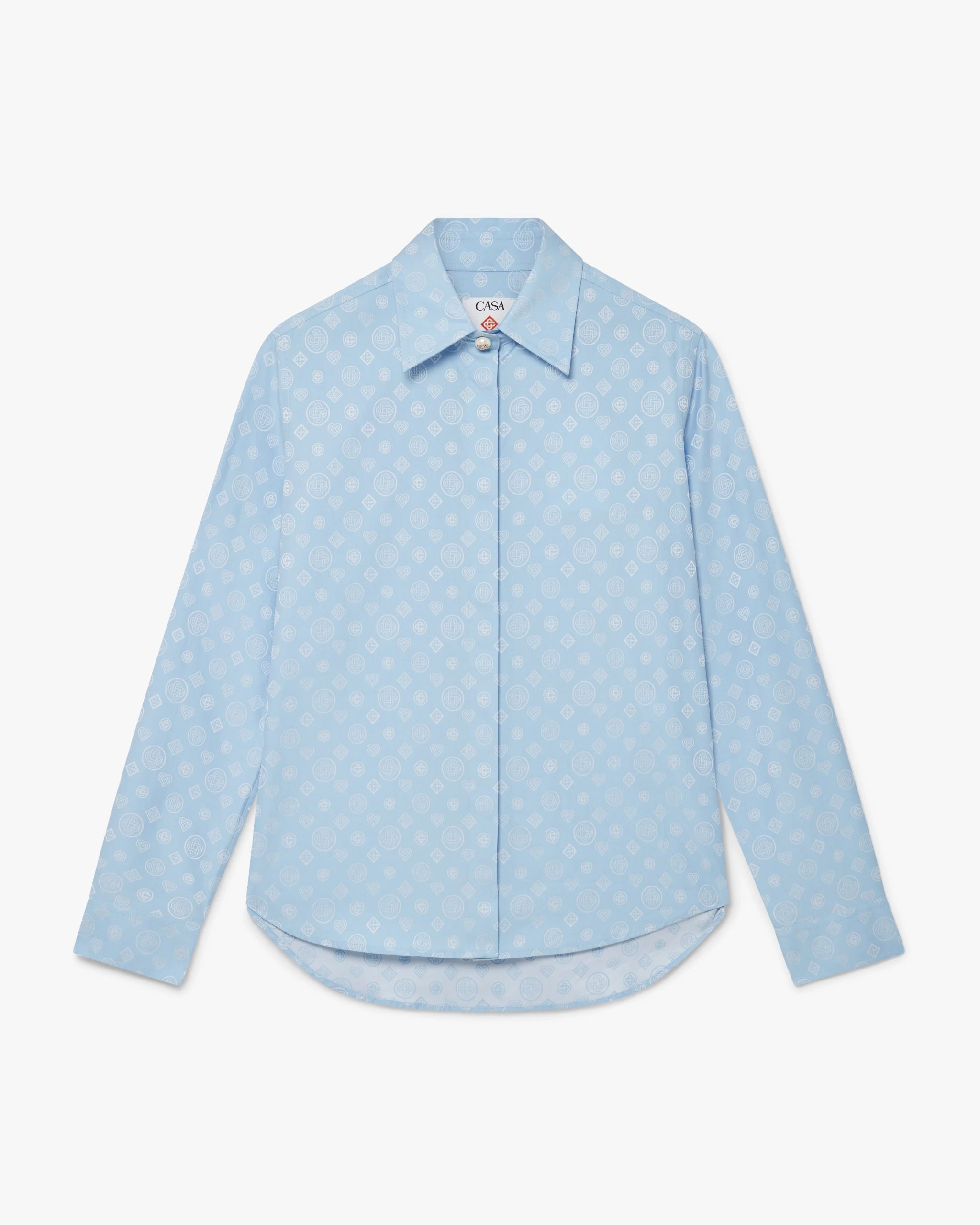 Blue Monogram Short Sleeve Shirt