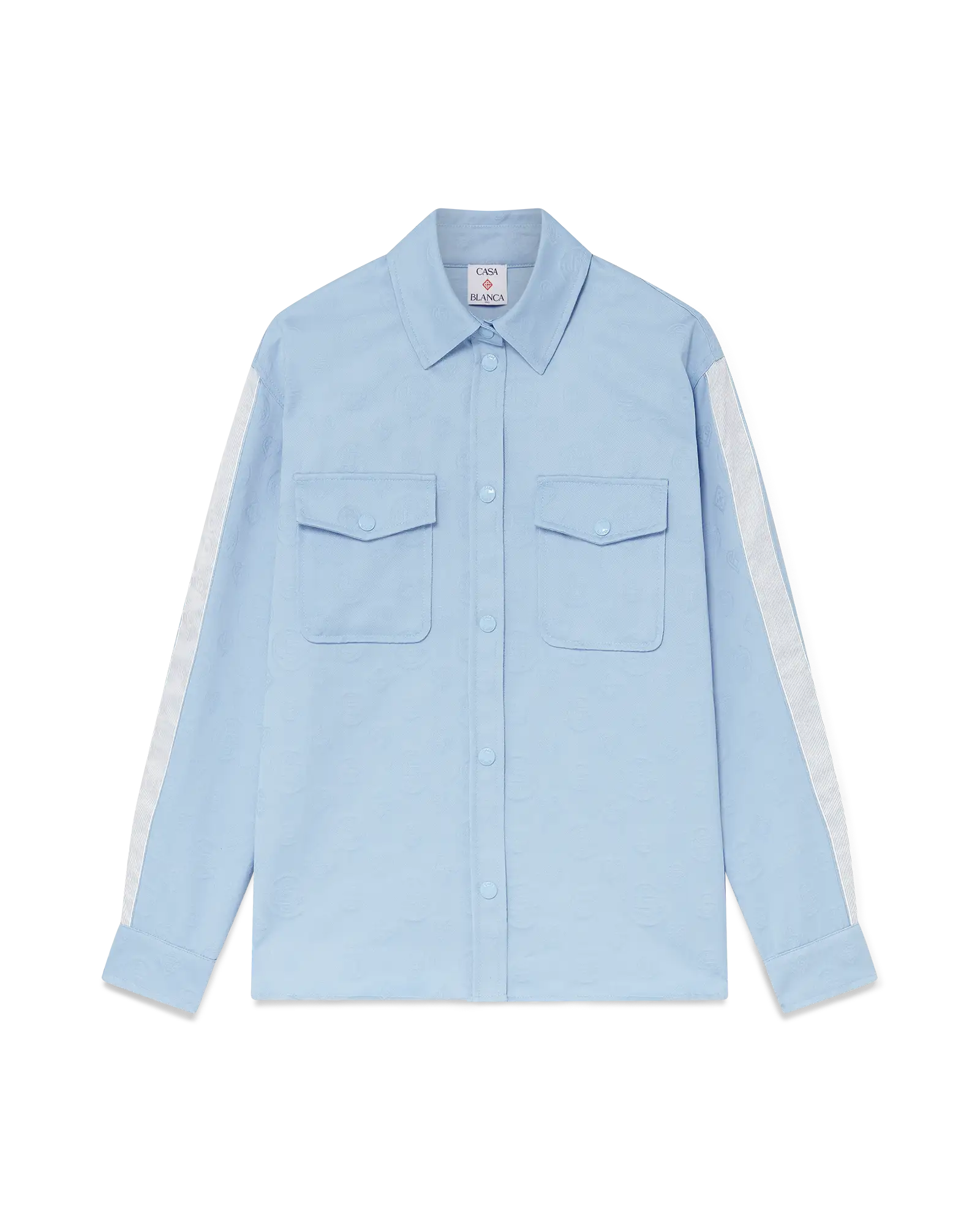 Blue Monogram Long Sleeve Shirt