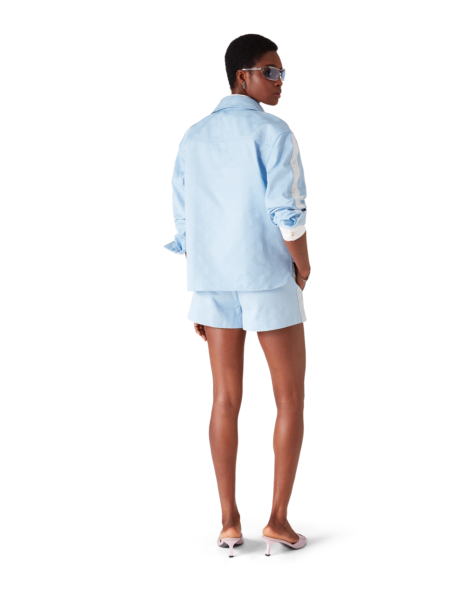 Blue Monogram Long Sleeve Shirt - Image 3