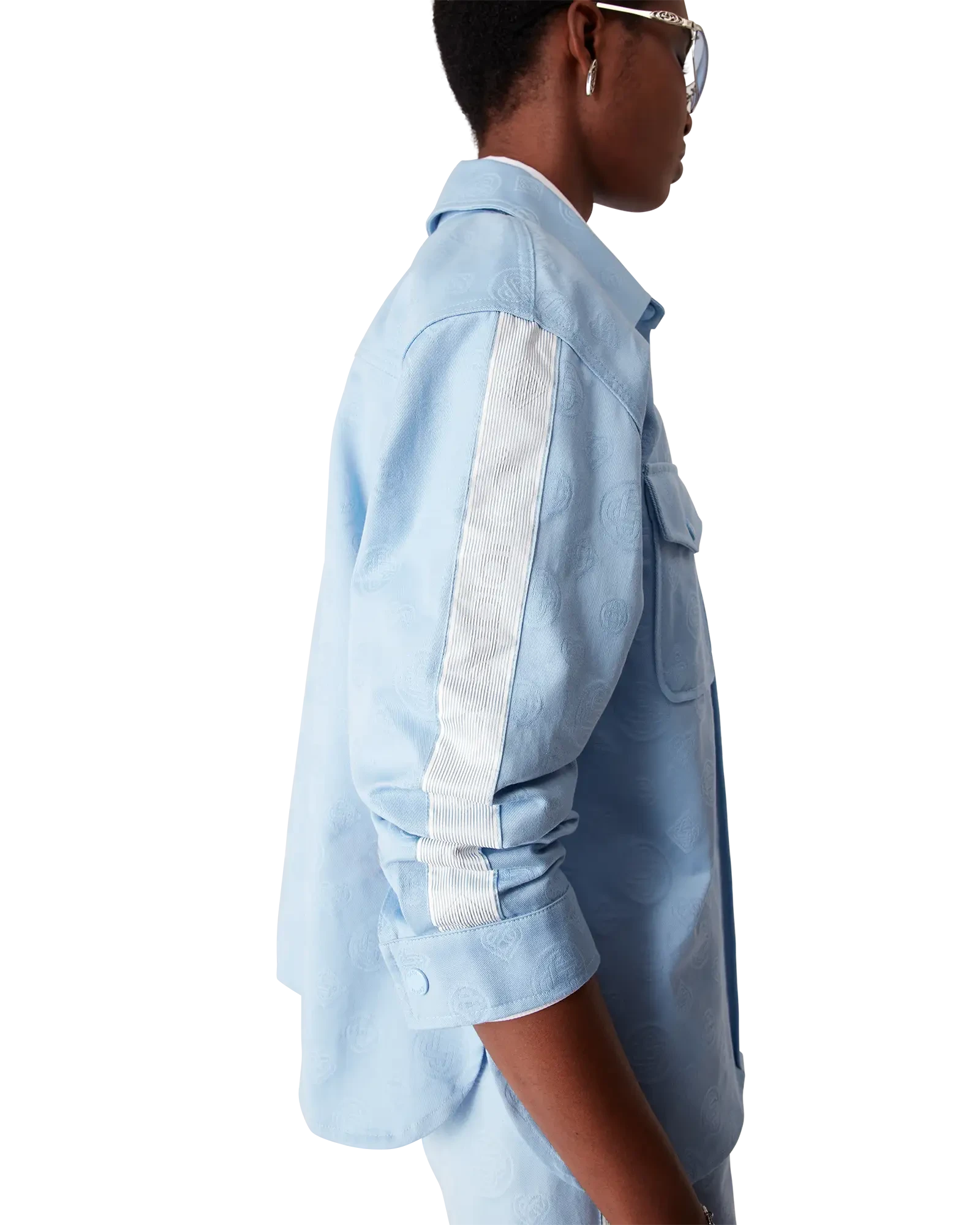 Blue Monogram Long Sleeve Shirt - Image 5