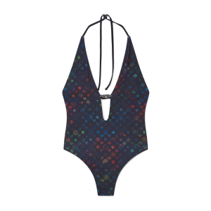 Monogram Plunge Swimsuit