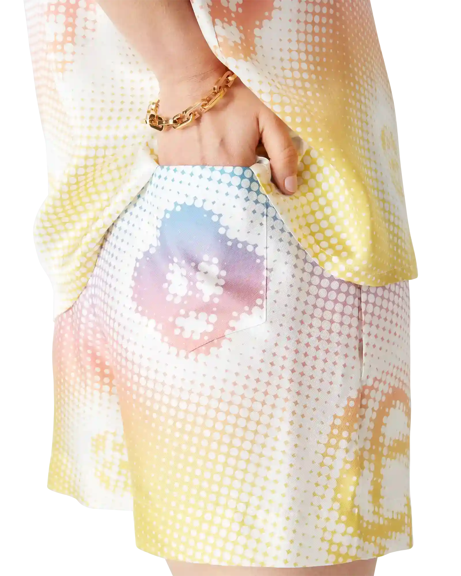 Halftone Logo Silk Shorts - Image 5