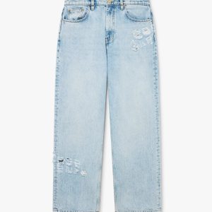Light Wash Graffiti Denim Jeans