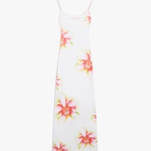 Glitch Orchid Soft Ribbed Maxi Dress