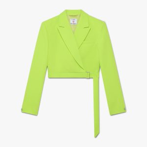 Green Crepe Tailored Jacket