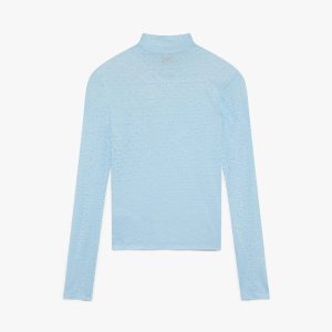 Blue Monogram Jacquard Cropped Top
