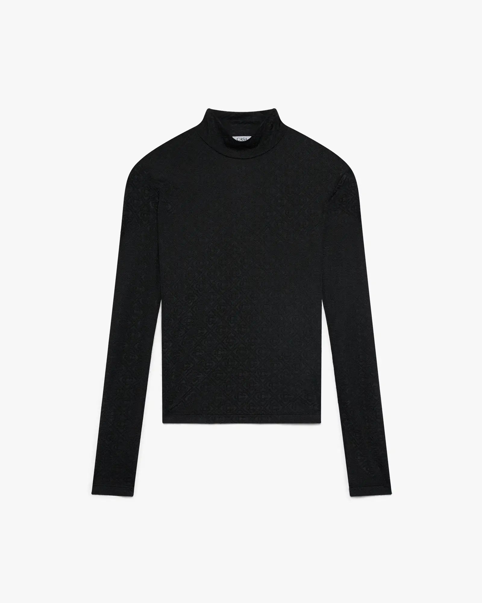 Black Monogram Jacquard Cropped Top