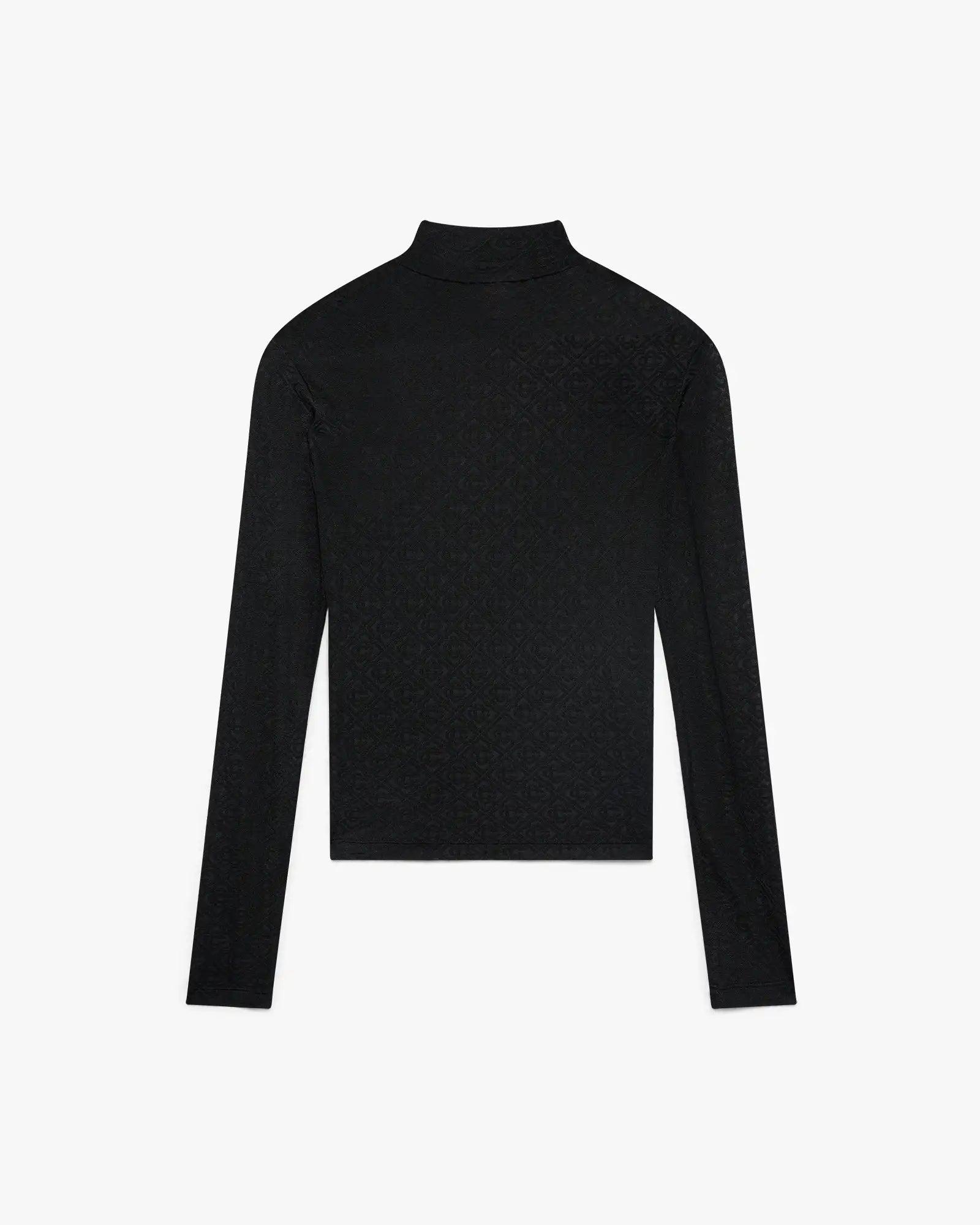 Black Monogram Jacquard Cropped Top - Image 2
