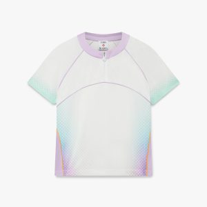 Glass Gradient Short Sleeve Football Mesh Shirt