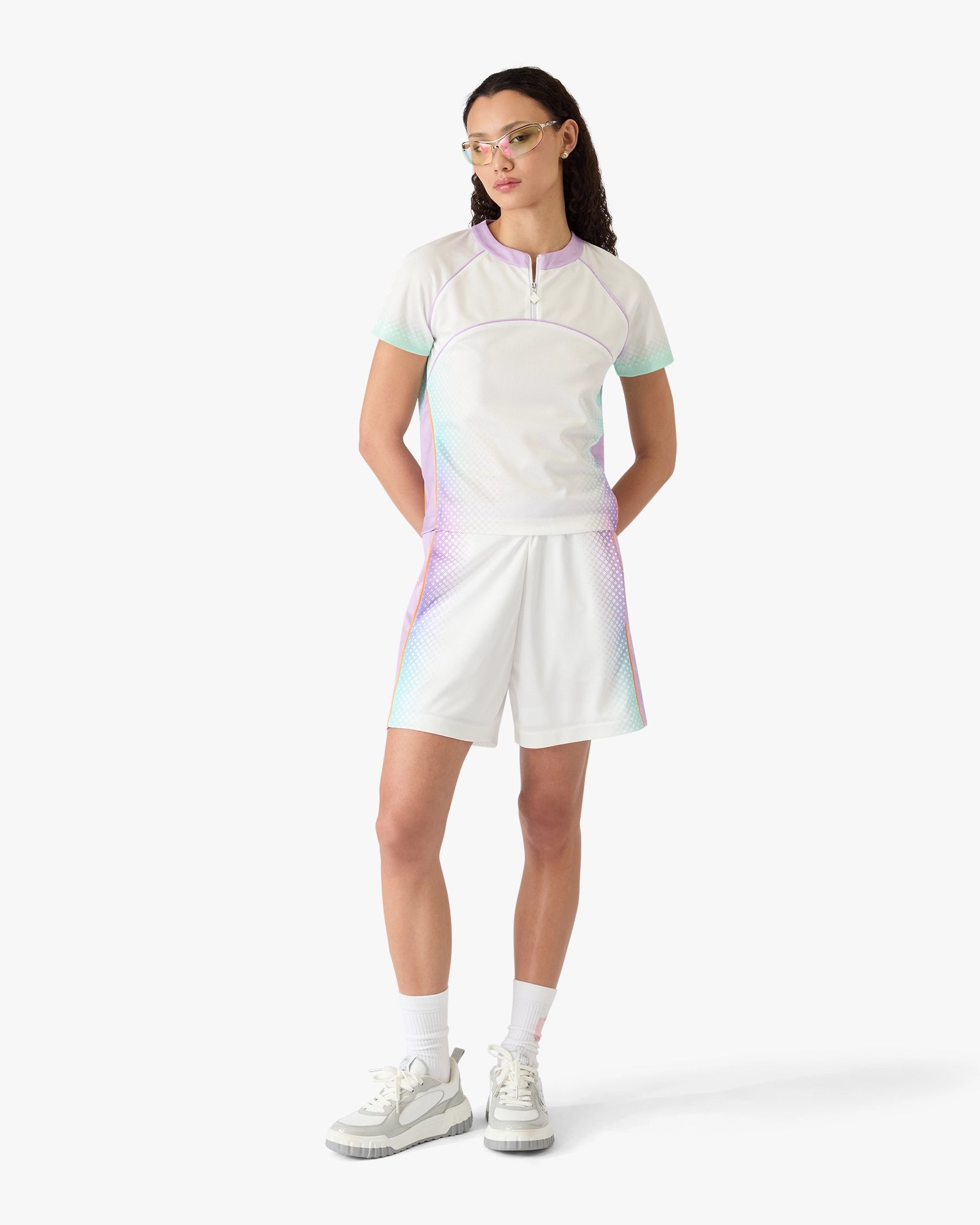 Glass Gradient Short Sleeve Football Mesh Shirt - Image 2