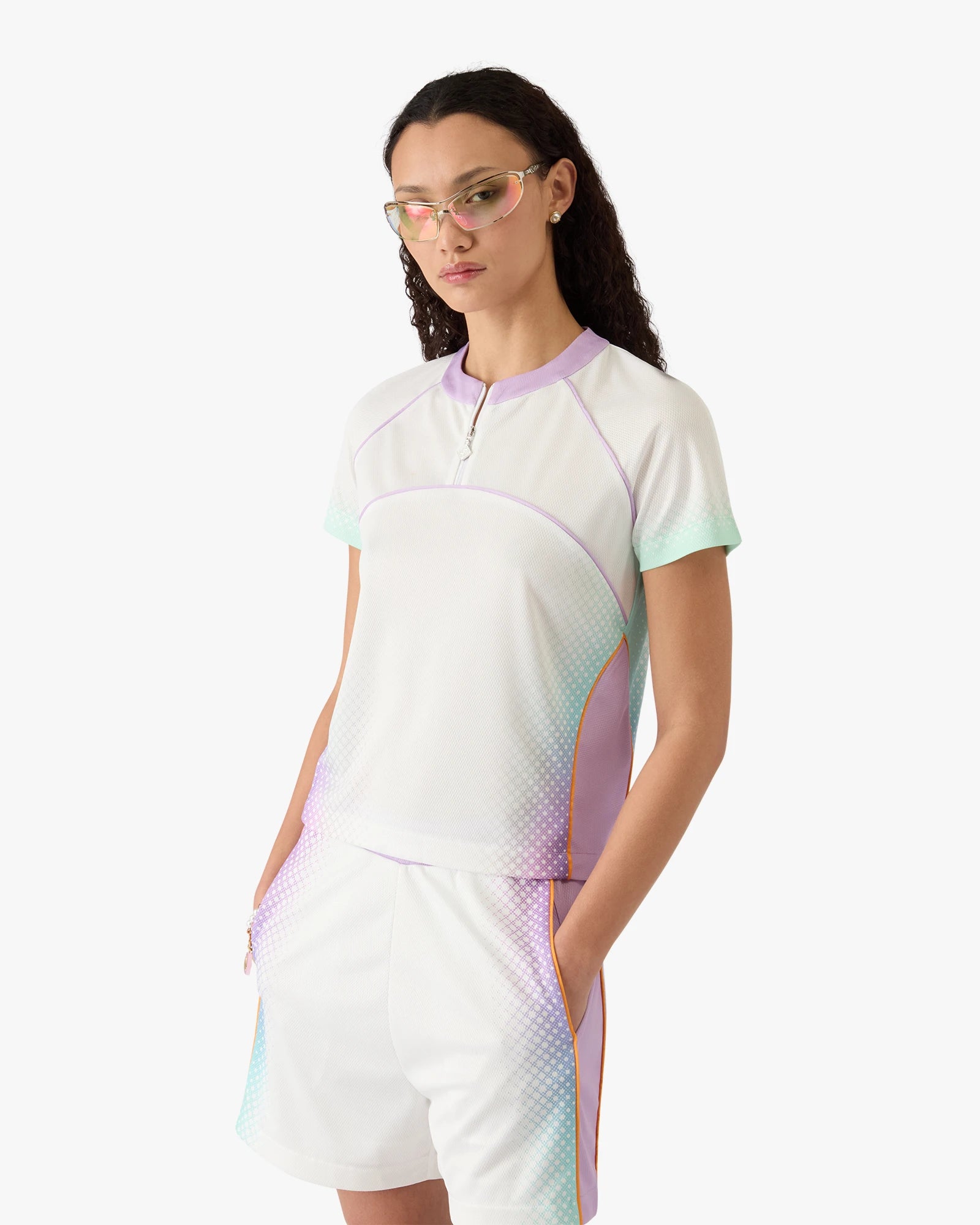 Glass Gradient Short Sleeve Football Mesh Shirt - Image 4