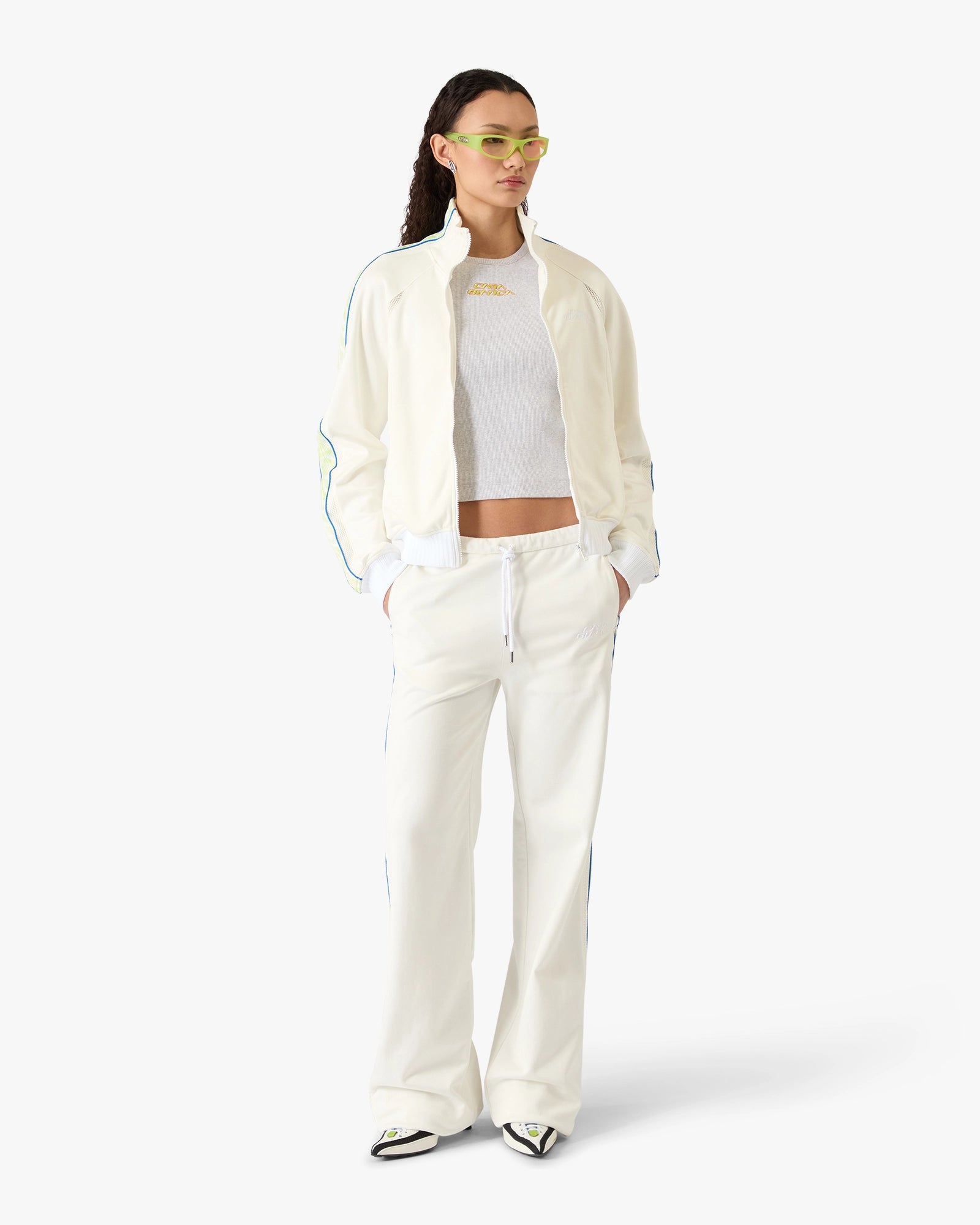 White Laurel Track Zip Jacket - Image 2